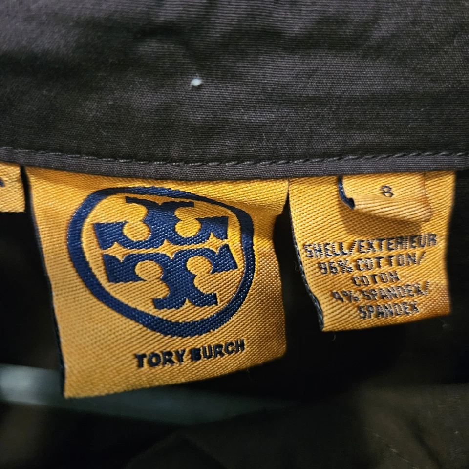 Платье-рубашка Tory Burch коричневое с оборками воротник хлопок женское размер 8 - Изображение 4 из 4