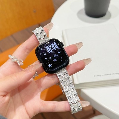 Women Bling Diamond Metal Band for Apple Watch Series 11 10 9 8 7 6 5 SE Ultra