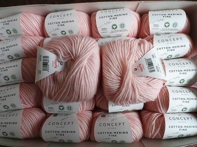 COTTON-MERINO FINE - CONCEPT von Katia - zartrosa 88  - 25 g / ca. 75 m Wolle