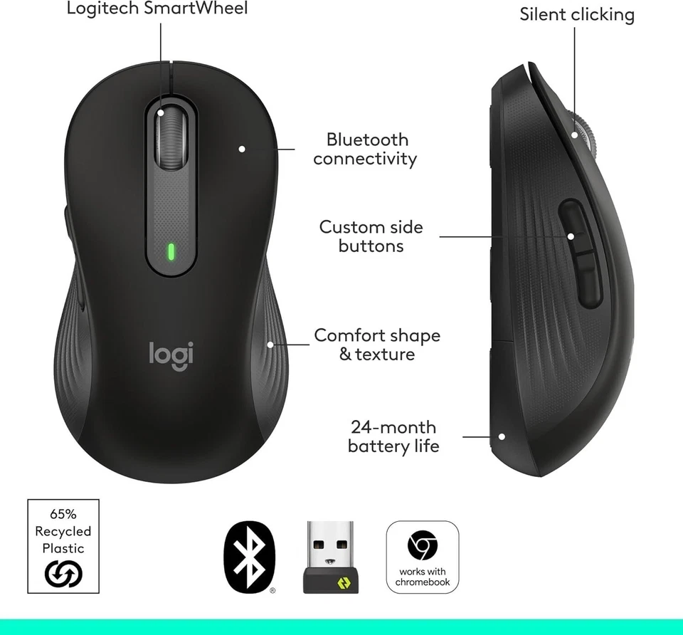 Logitech Signature M650 Wireless Mouse - Image 4 of 4