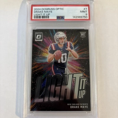 2024 Panini Donruss Optic - Light It Up Drake Maye #7 (RC) PSA 9