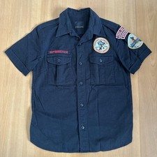 HYSTERIC GLAMOUR Military Short Sleeve Shirt Black Patch
