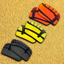 3 Pairs Lenses Replacement for-Costa Del Mar Reefton Polarized-Black Gold Red