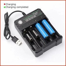 USB 3.7V Battery Charger 2,3,4 Slots Rechargeable Lithium Battery Charger New