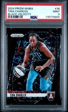 2024 Panini Prizm WNBA - Tina Charles #36 - Black Velocity /39 - PSA 9 - /39