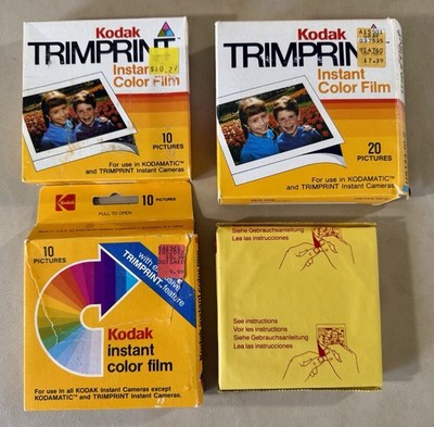 Lot 5 Pks 10 exp ea Vintage Kodak Trimprint Instant Color Film HS144-10 Exp 1986