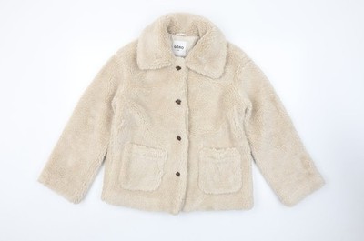 Gémo Fleecejacke Damen beige mit Knöpfen XS