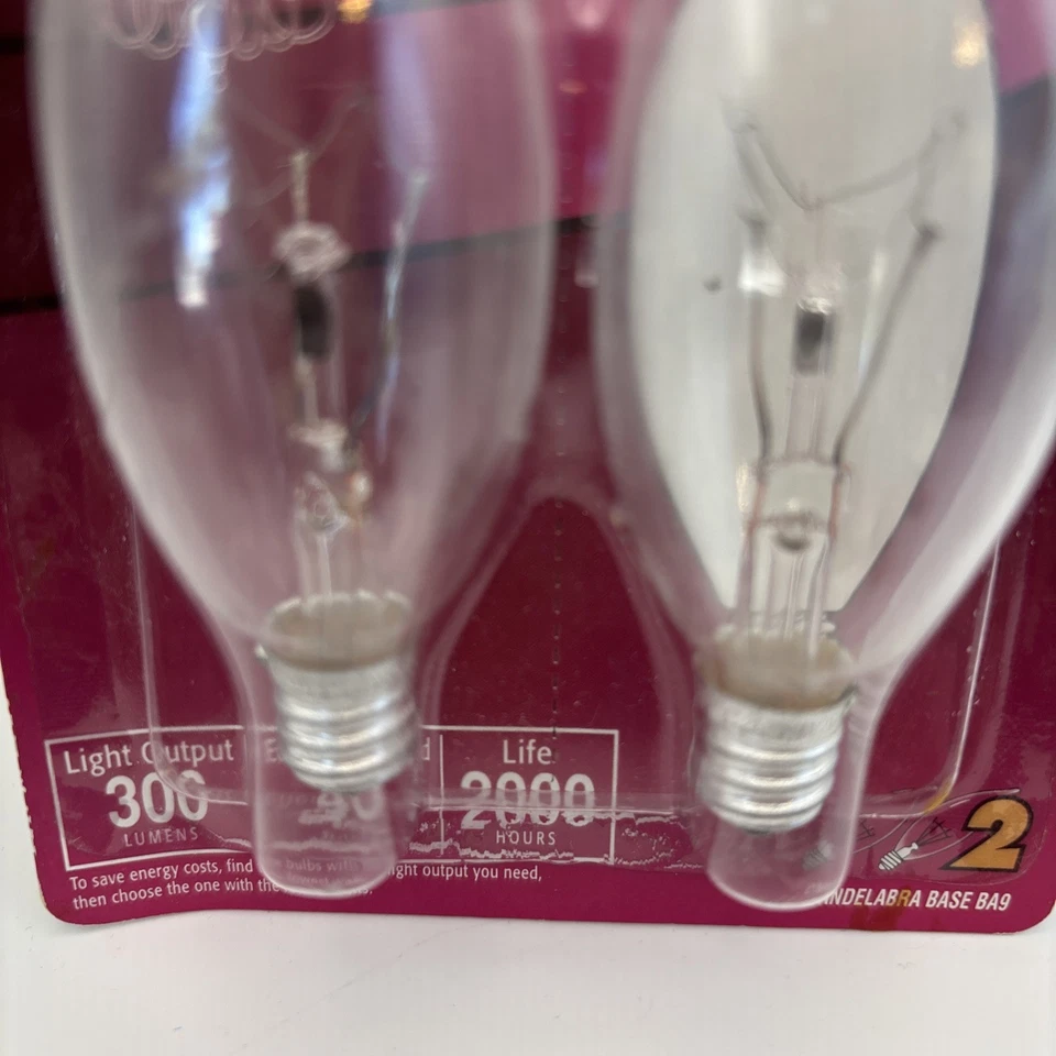 Philips Duramax 40W Clear Bent Tip Candelabra Base BA9 Bulbs 2 Pack - Image 3 of 4