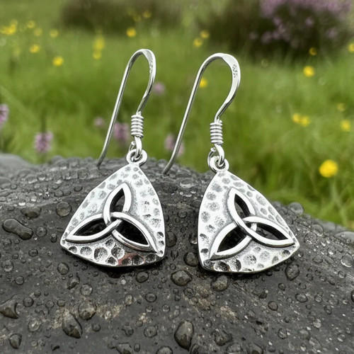 Trinity Knot Earrings Irish Scottish Celtic Dangle Earrings Ladies Gift 925