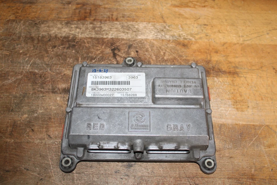 01-05 LB7 LLY Tcm Transmission Control Module 15183963 Allison GMC Chevy - Image 2 of 4