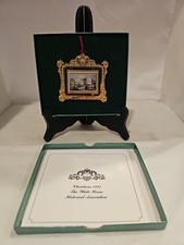 Vintage White House Gold 1997 Historical Association Metal Christmas Ornament