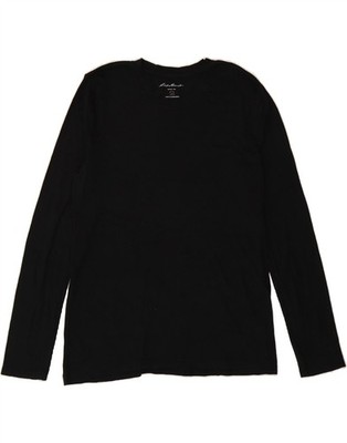 Eddie Bauer Seattle Damen-Top Langarm UK 16 Large schwarz Baumwolle BF12
