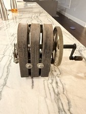 Antique Hand Crank Magneto Generator – Cast Iron Electrical Machine Rotates