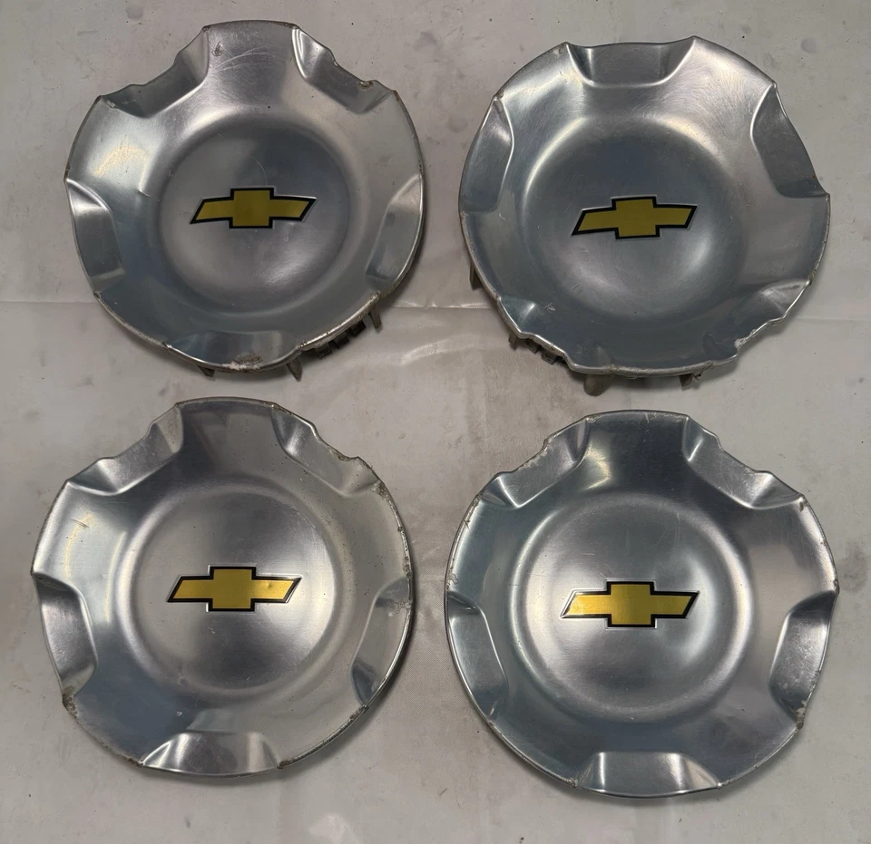 Chevy Avalanche Silverado 20" inch Wheel Rim Center Cap 4-Set Polished 05-14 OEM - Изображение 2 из 4