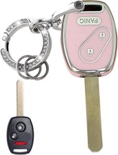 Keyless Entry Systems Key Fob Cover Shell with Keychan Fit for Accord/Civic/CR-