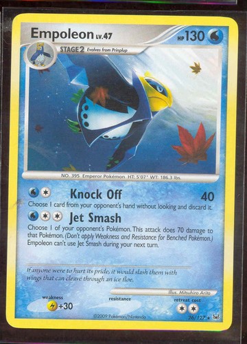 Pokemon EMPOLEON 26/127 Platinum - RARE - NEAR MINT/MINT