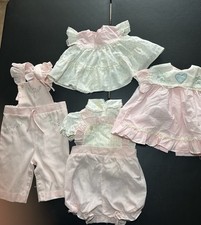 Vintage Baby Girl Pink Outfits 4 Very Cute  Delicate Designs Various Sizes