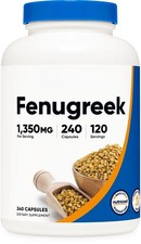 Fenugreek Seed675mg 240 Capsules, Natural Daily Wellness Supplement, Gluten-Free