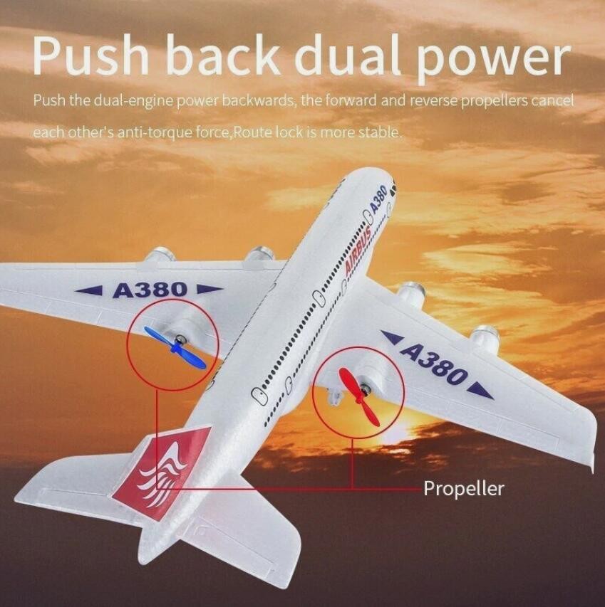 2.4G RC Plane Airbus A380 2CH 6-Axis Gyro 420MM Wing Remote Control Airliner