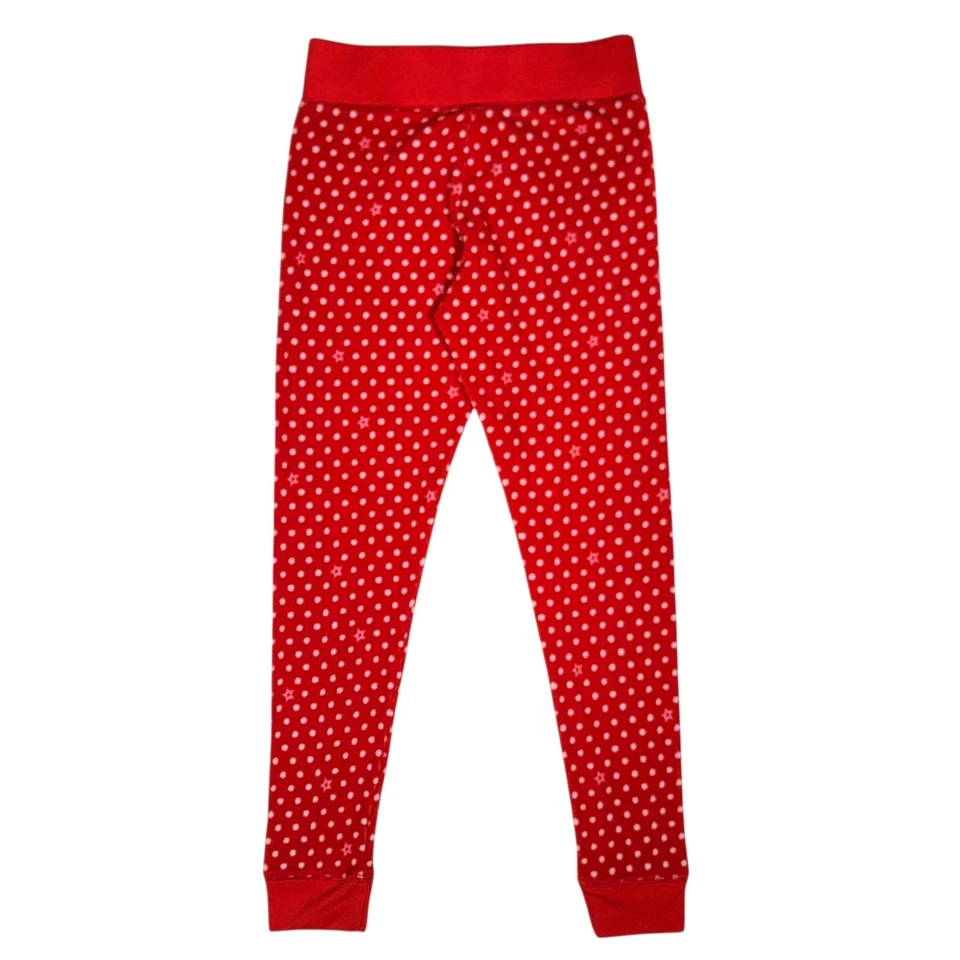 Pantalones de pijama rojos American Girl niñas talla M 10 estrellas lunares terciopelo pijamas salón Foto 4 de 4