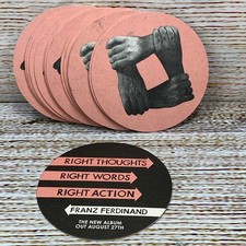 Franz Ferdinand Band Coasters Album Promo Right Thoughts Words Actions 16-Piece