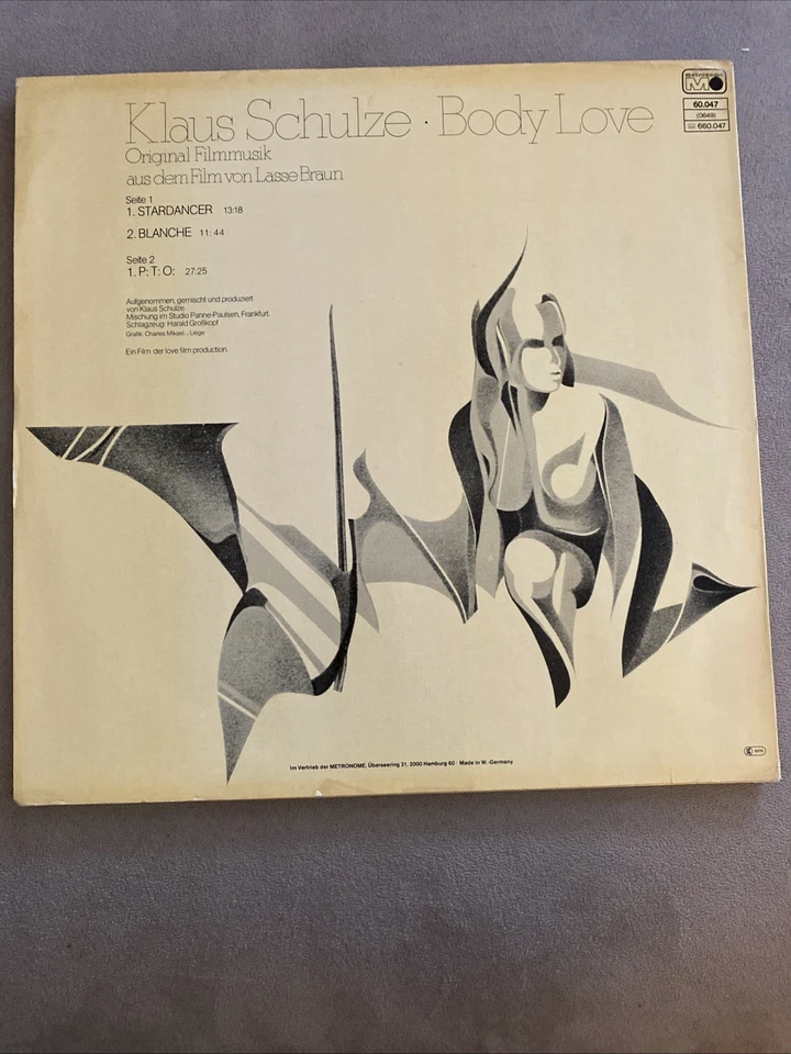 vinyl Lp, German, Body Love Soundtrack, Klaus Schulze, 331/3 Foto 2 de 4