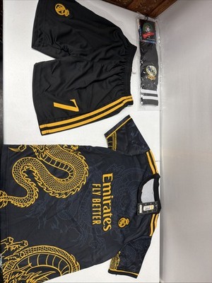 NWT Emirates Fly Better, Vini Jr., #7, Soccer Set, Shorts, Shirt Youth Size 26