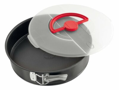 Dr. Oetker Springform Ø 26 cm mit Transporthaube BAKE & GO Kuchentransportbox