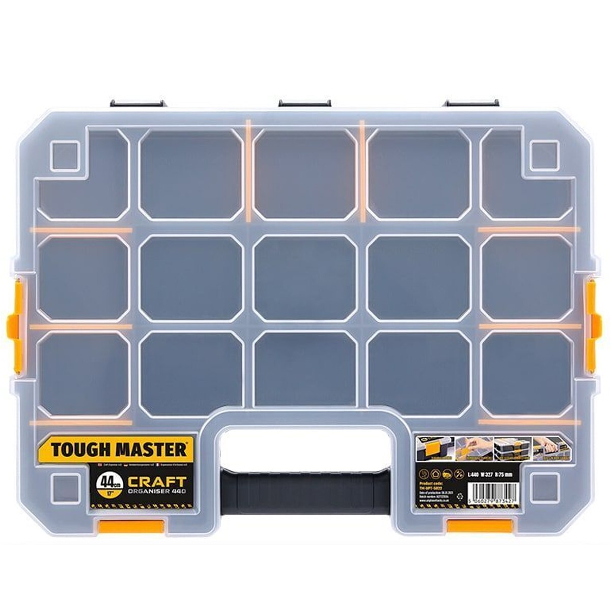 15-Compartments Stackable Storage Organiser for Tools Small Parts, Screws, Nuts