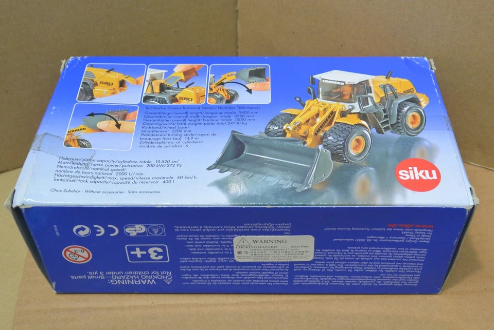 Siku 1:50 DieCast car Lierherr R 580 2plus2 Four Wheel Loader # 3533 - Image 4 of 4