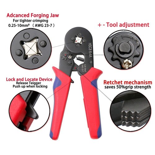 0.25-10mm² Wire Crimper Cable Plier Terminal Anderson Plug Lug Crimping Tool AU - Picture 6 of 7