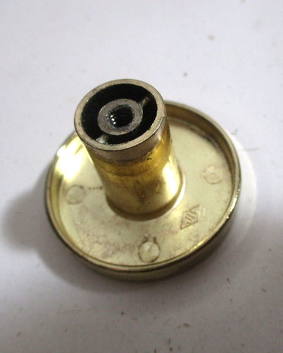 Jaybee 1940 Cabinet Door Drawer Castillion Pull Knob Black & Brass MCM Vtg - Picture 9 of 9