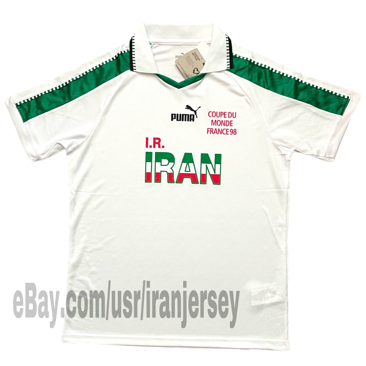 1998 IRAN Home Jersey PUMA (very Fitted) World Cup Soccer shirt