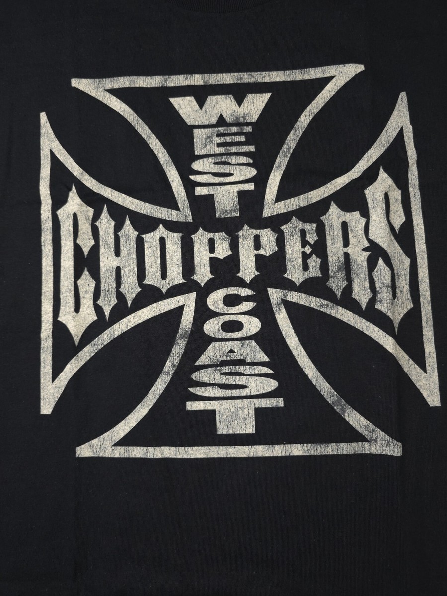 West Coast Choppers Black T-shirt Motorcycle Biker Cross West Coast Choppers Black T-shirt Motorcycle Biker Cross