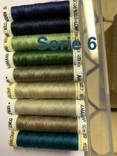 Nähgarn Nähseide Amann Konvolut - Serie 6, 9 Pakete a 10 Rollen