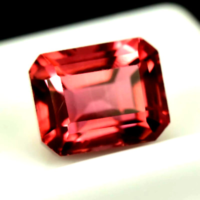 AAA Natural Ceylon 9.28 Ct Rose Padparadscha Sapphire Loose Emerald Cut Gemstone