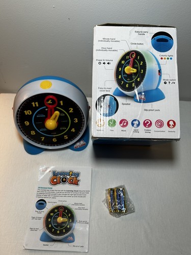 Learning Clock - Educational Talking Learn to Tell Time Teaching Light-Up Toy wi - Picture 2 of 5