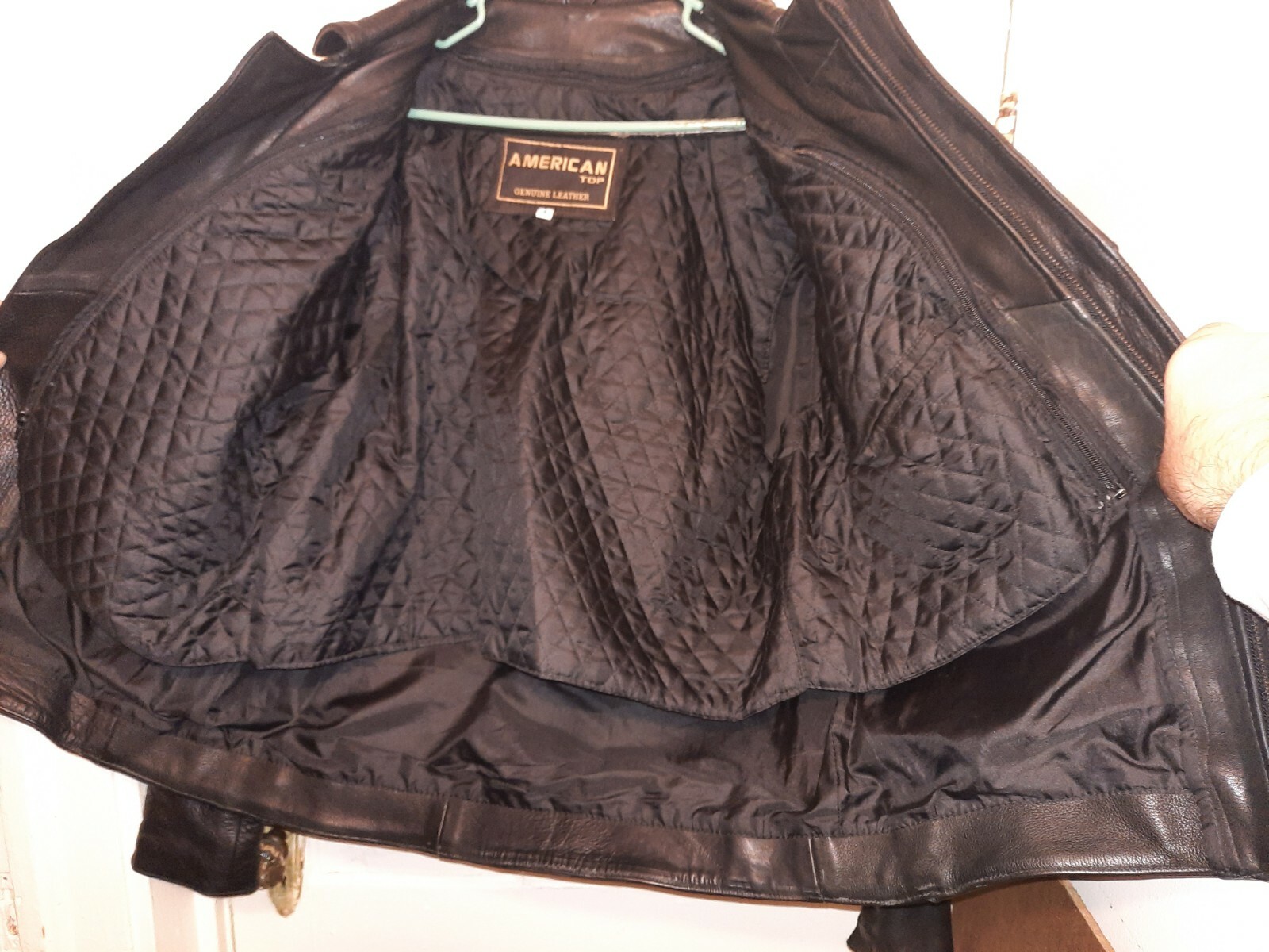 Women's Large Black Leather Jacket Native Western… - image 6