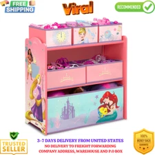 Disney Princess 6 Bin Design and Store Toy Organizer by Delta Children