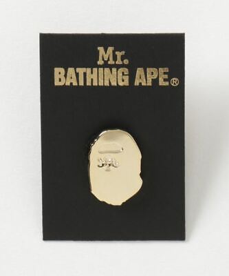 A BATHING APE Mr. Bathing Ape Head Pin Gold-Color Zinc Alloy Auth fr Bape  Japan | eBay