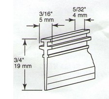 CRL Clear Shower Door Vinyl "T" Sweep and Seal - 36 in long