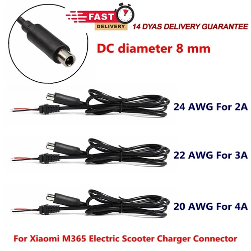 DC 8mm Charging Cable 42V 2A 3A 4A Charger Output Line Charger Accessories