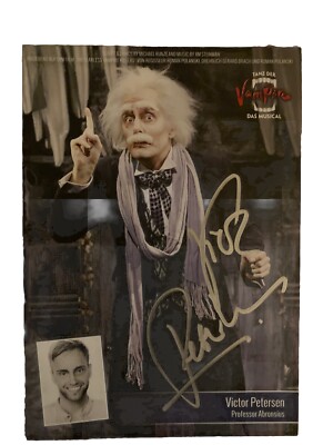 Autogrammkarte Musical Tanz der Vampire Victor Petersen