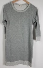 J. Crew Women's Sz. S Grey 3/4 Sleeve Knee Length Sweatshirt Dress