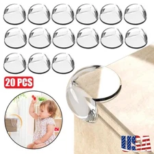 20PCS Anti-Collision Furniture Pads Spherical Infant Safety Corner Protector USA