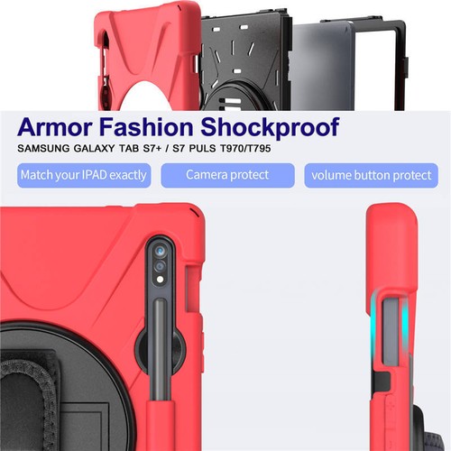 Shockproof Case Rotating Stand Cover For Samsung Galaxy Tab S6 S7 S8 11" 12.4" - Picture 16 of 78