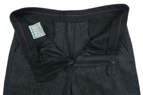 Marc Darcy DX7 Mens Charcoal 3 Piece Tweed Suit Jacket 48R / Pants 40 in - Picture 22 of 24