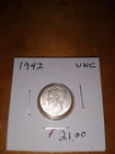 1942 Gem BU Mercury Dime