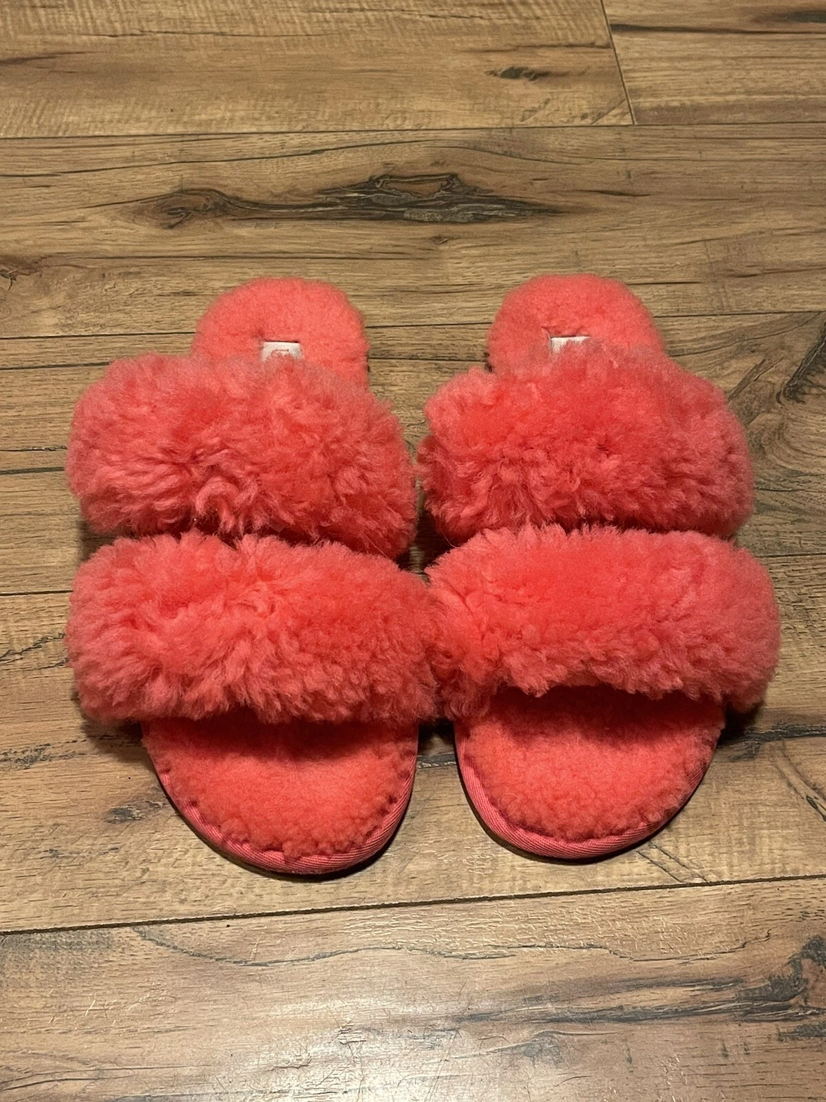 Slip on piatto UGG rosa lanugine punta aperta taglia 10 ~ S N 1130837 ~ us intime ottimeioni