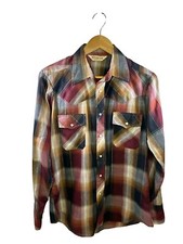 Sundancer Career Club Mens Long Sleeve Button Up Size M Pearl Snaps Made In USA